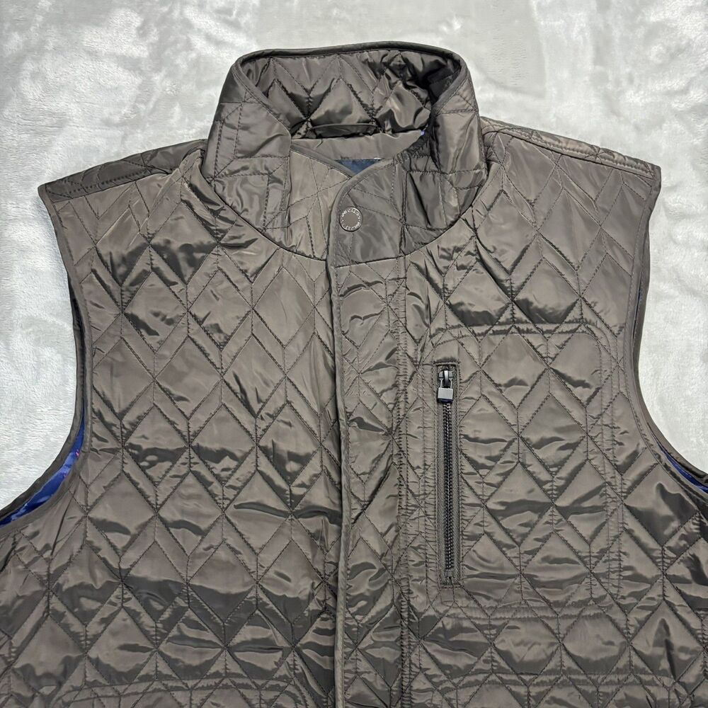 TailorByrd Puffer Vest Men’s Size M Lightweight Brown Zip Pockets Zip Snap - Picture 5 of 12